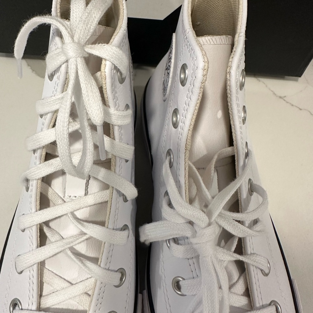 Chuck Taylor converse Eva lift hi top leather sneakers - Picture 4 of 11